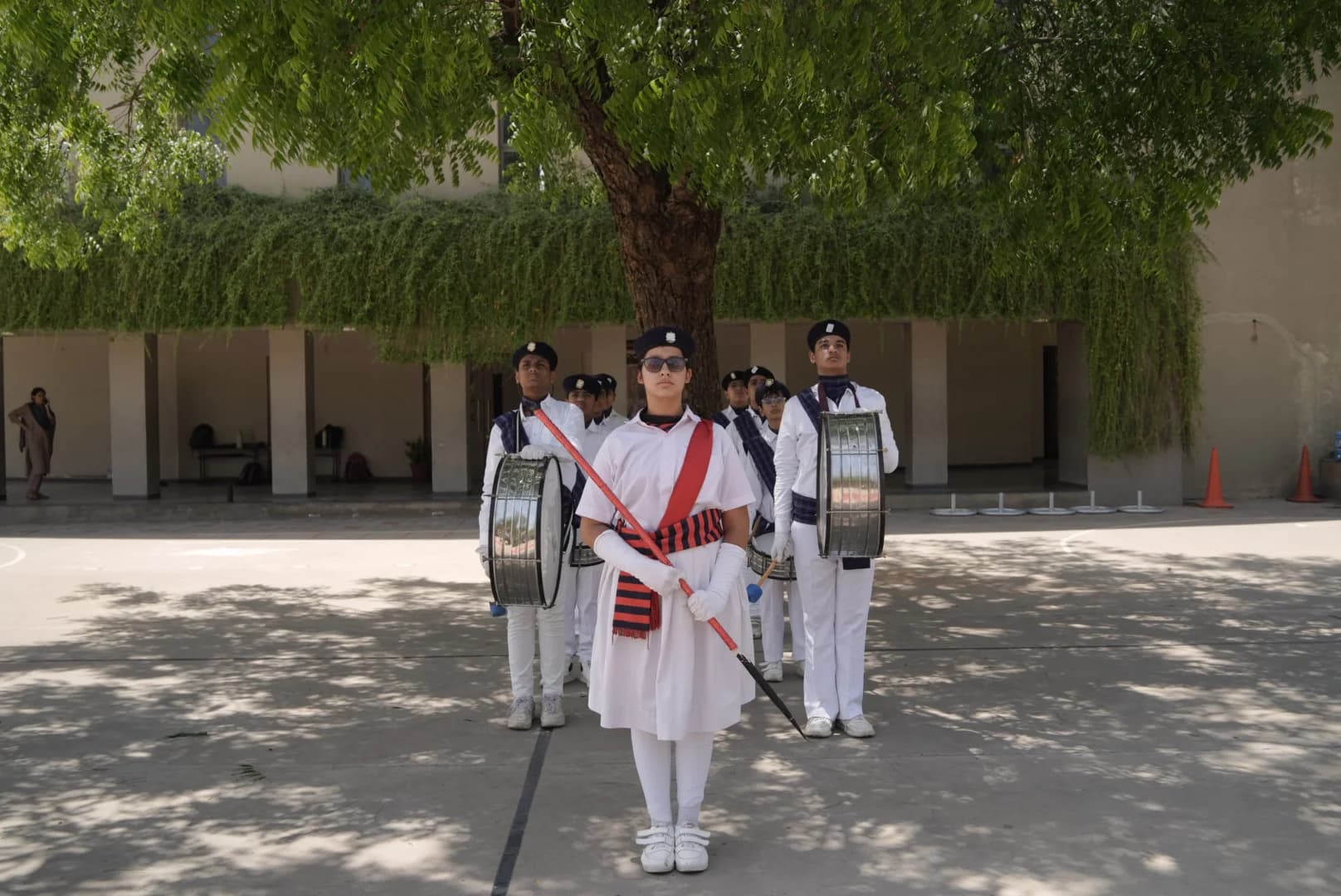School band in uniform